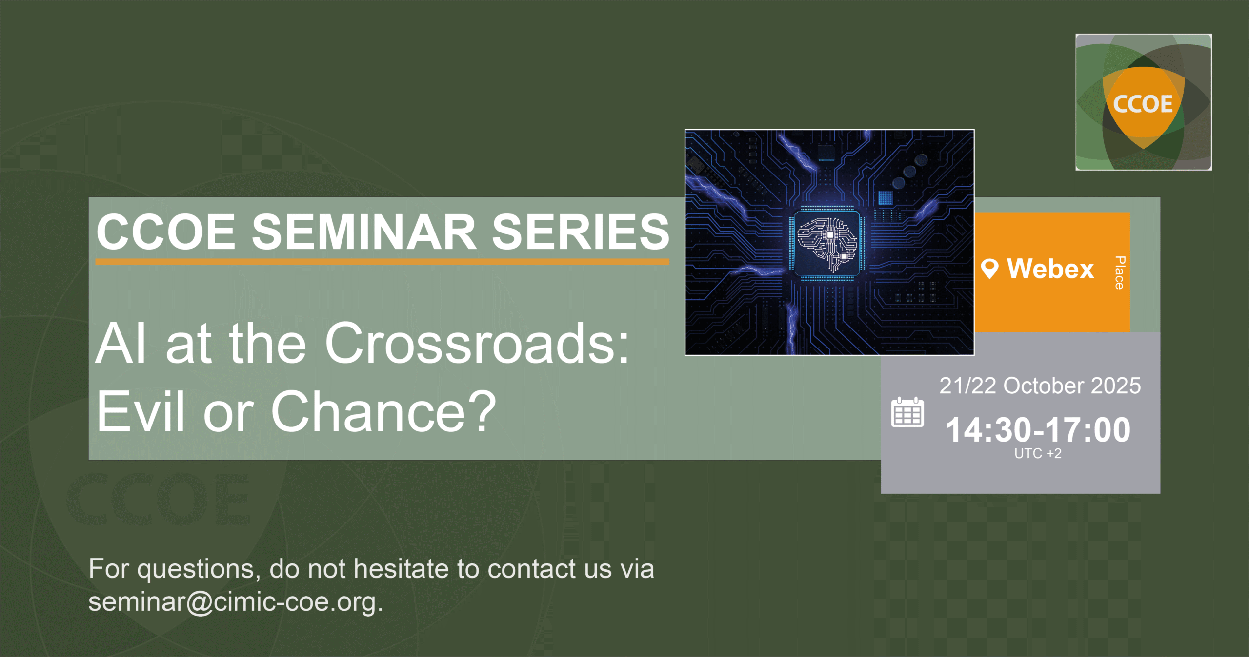 AI at the Crossroad: Evil or Chance? (21/22 OCT 2025)