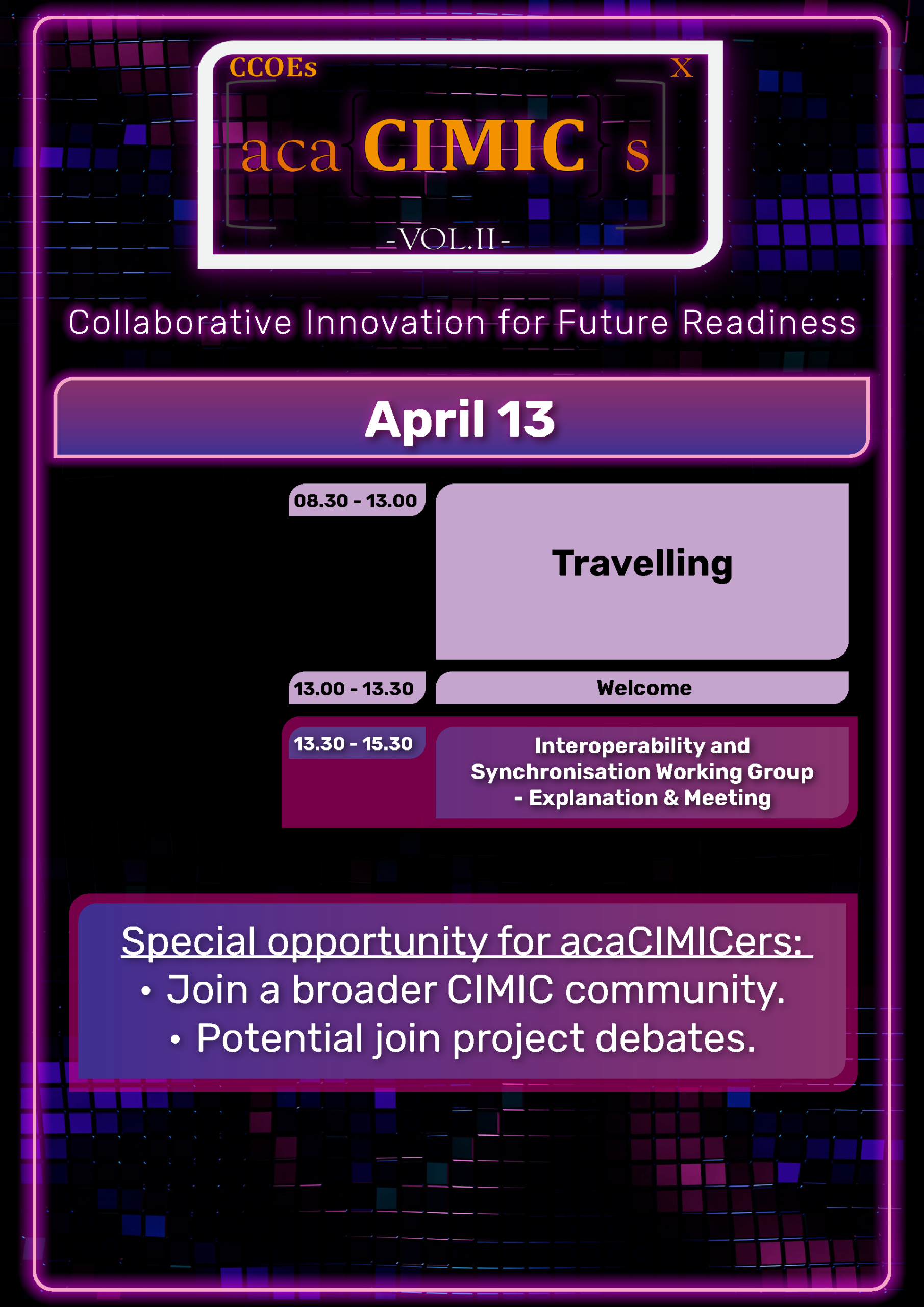 acaCIMICs Vol II. Agenda 1